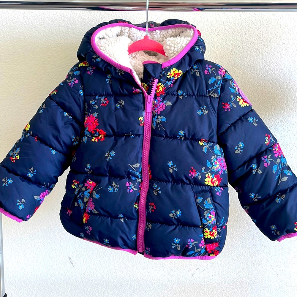 Floral puffy jacket
